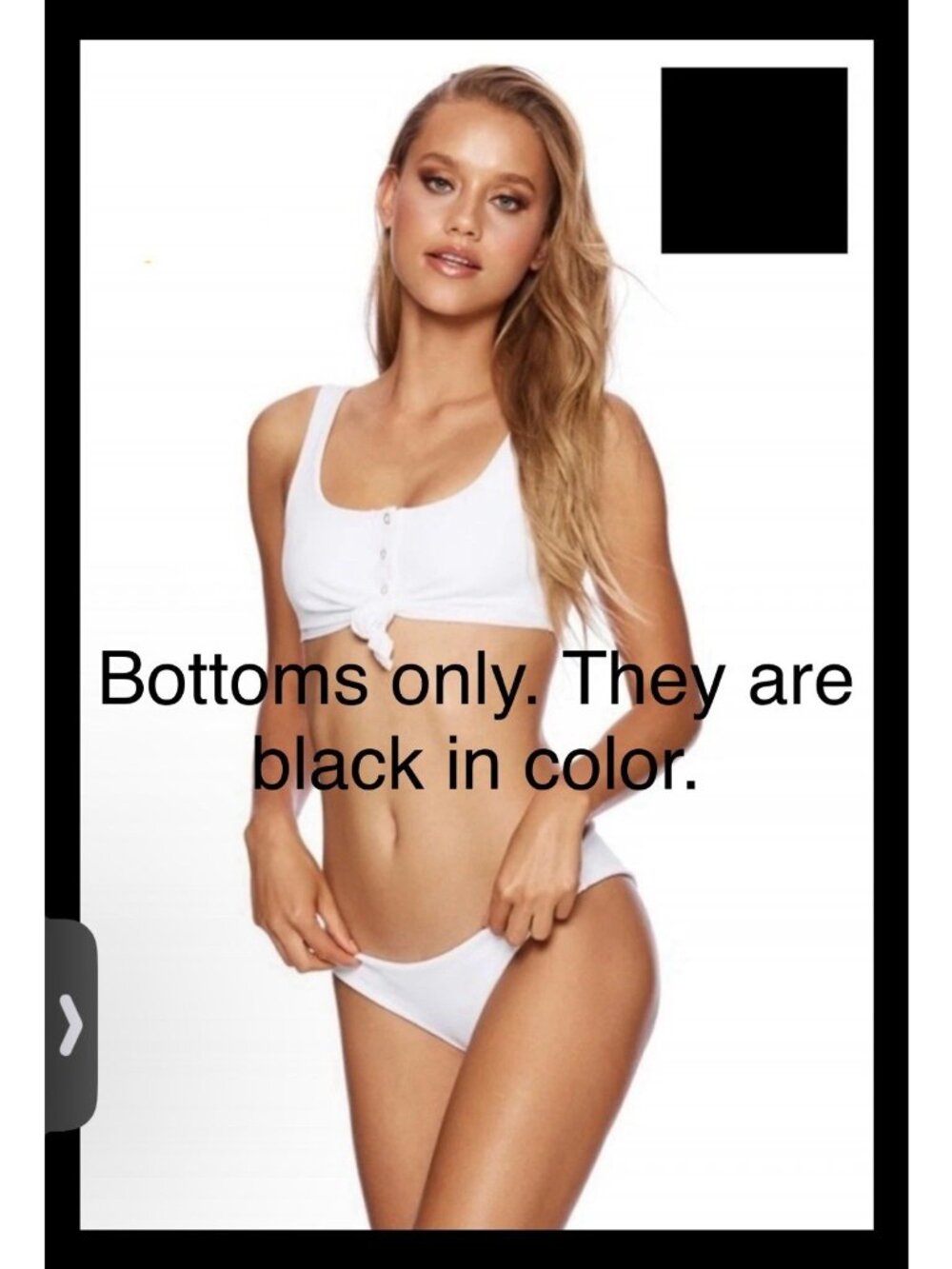 BEACH BUNNY Presley Clean Skimpy Bottom Black 3XL B18111B2